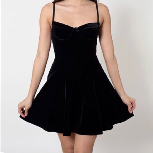 American Apparel velvet underwire bustier dress - Picture 1 of 3